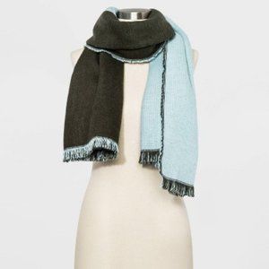 Women's Oblong Block Scarf - A New Day™ Green One